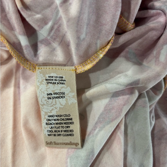 Soft Surroundings Elia Maxi Dress 3/4 Sleeve Floral Stretch - Picture 5 of 8